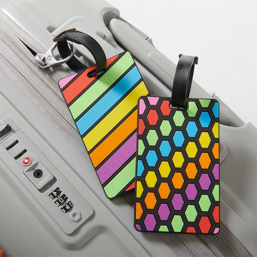 Luggage Tags - Rubberized - 2 pack